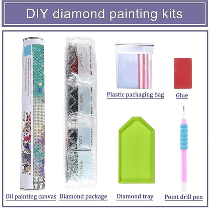 BOHADIY Winter Cardinal Christmas Diamond Art Painting Kits for Adults - Full Drill Diamond Art Paintings for Beginners, Round 5D Paint with Diamonds Gem Art Painting Kits DIY Adult Crafts 12x16inch