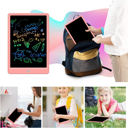BUKEBU LCD Writing Tablet Doodle Board,10.5 inch Colorful Drawing Pad,Electronic Drawing Tablet, Drawing Pads,Travel Gifts for Kids Ages 3 4 5 6 7 8 Year Old Girls Boys (Pink)
