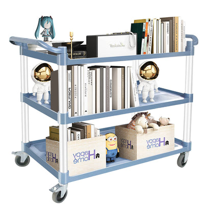Utility Carts with Wheels Large Size Rolling Cart with Wheels Heavy Duty 600 LBS Food Cart with Lockable Wheels and Hammer for Kitchen/Office/Warehouse, 39.5" D x 19.3" W x 39.5" H(Grey Large Size)