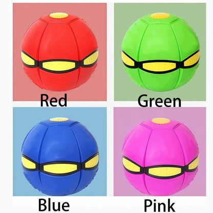 Magic Ball, Flying Saucer Bouncy Ball - Two Modes to Switch Freely, 6 LED Lights, Parent-Child Interaction, Indoor and Outdoor Holiday Games (Green + Blue + Purple + Red + Pink + Cyan)