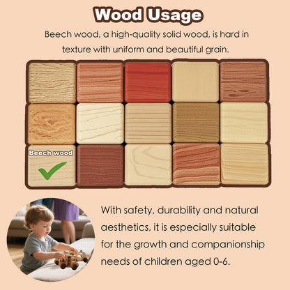OKULLYSH 8PCS Wooden Toy Cars Set Montessori Push and Pull Baby Toys for 1-3 Years, FSC Certified Non-Toxic Wooden Cars for Toddlers, First Birthday Gifts for 1 Year Old Boy Girl