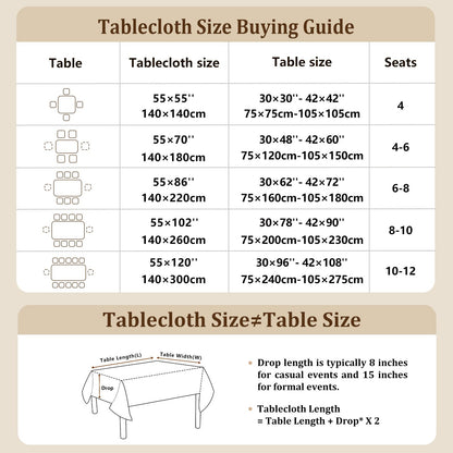 Laolitou Cotton Linen Waterproof Table Cloth for Dining Table Farmhouse Kitchen Rectangle Tablecloth Coffee Wrinkle Free Tables Cover, Beige, Coffee Flower, 55x70 Inch