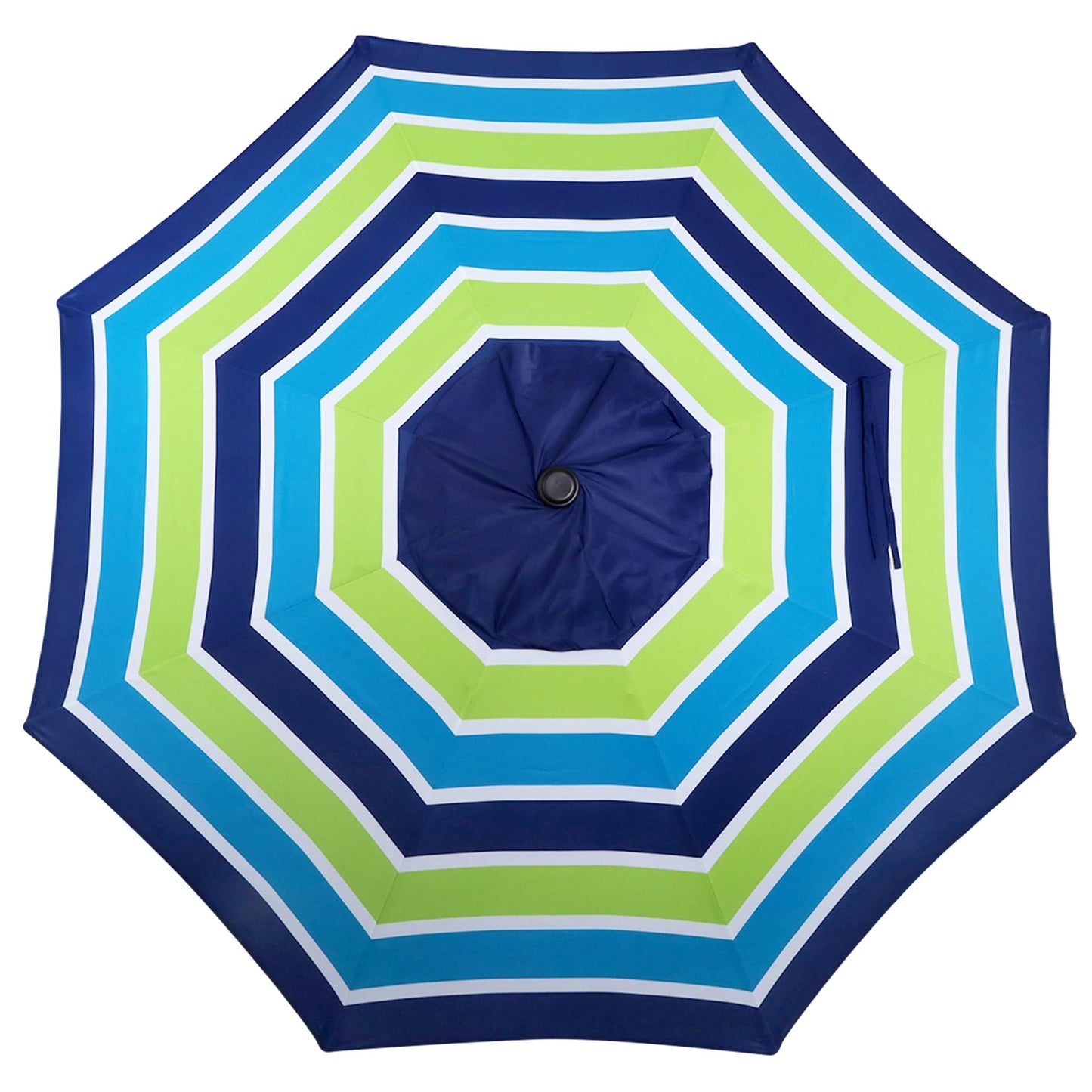 Blissun 10FT Patio Umbrella, Outdoor Table Umbrella, Yard Umbrella, Market Umbrella with 8 Sturdy Ribs, Push Button Tilt and Crank, Blue & Green