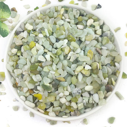 YISZM 2LB Succulent and Cactus Pebbles, 1/5 Inch Jade Natural Decorative Polished Stones, River Rocks for for Indoor Plants, Vases, Planters and Outdoor Gardening
