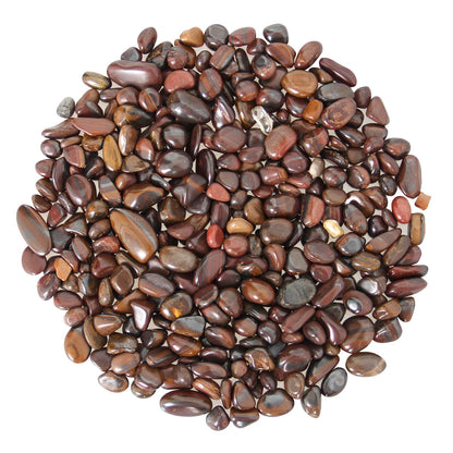 1.1lb Natural Crushed Red Tiger's Eye Crystal Tumbled Chips-Healing Crystals Chips Bulk, Crushed Crystal Gemstones for Crafts, Beautiful Package for Gift (Red Tiger's Eye)