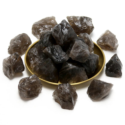 Smoky Quartz Crystals, Bulk Crystals, Crystals and Healing Stones, Rocks for Tumbling, Amathesis Crystal, Raw Crystals Bulk, Calcite Crystal for Decoration, Wicca, Reiki, Chakra and Energy(1LB)