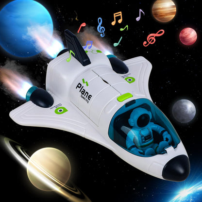 TOY Life Space Rocket Toys for Kids Shuttle Toy with Astronaut Figure and Rover for Boy 5-12 Kid Spaceship Planet Stem for Boys & Girls