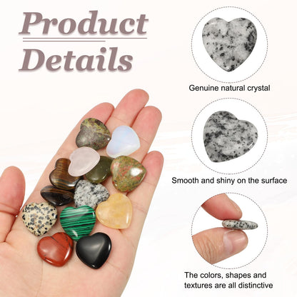 uxcell 5 Pcs Snowflake Obsidian Crystal Stones Heart Shaped, 2 cm Tumbled Stones and Crystals, Polished Gemstone Rocks for Women Gifts Meditation Crafting Home Decor