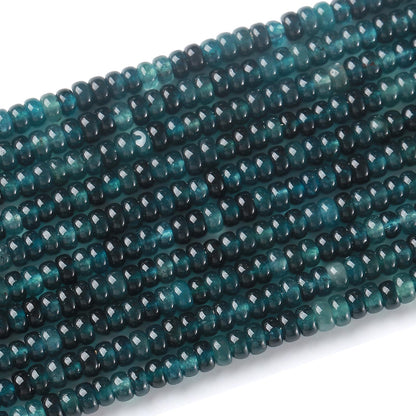 150PCS 2x4mm Natural Dark Blue Jade Rondelle Beads Abacus Disk Stone Beads Round Loose Spacer Gemstone for DIY Bracelet Necklace Jewelry Making