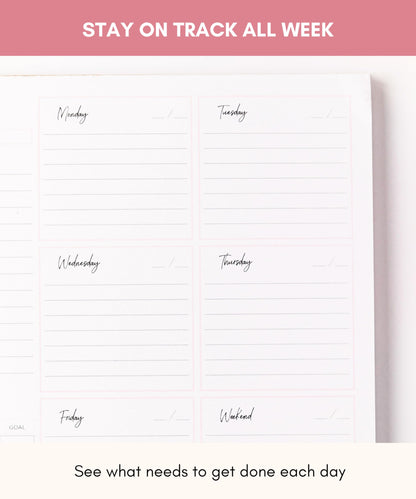 Lamare Weekly Planner Notepad – Premium Undated Weekly To Do List Notepad for School, Home & Office Day Planner, Desk To Do List Pad and Productivity Planning Pad