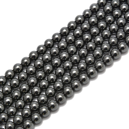 jodaying 10mm Grey Hematite Smooth Round Natural Gematone Loose Beads for Jewelry Making DIY Findings 1 Strand 15"