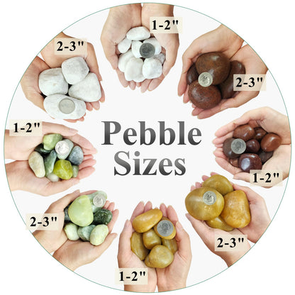 FANTIAN 5 lbs Green River Rocks for Plants, 1-2 Inch Polished Jade Pebbles for Indoor Plants, Decorative Rocks for Succulent, Landscaping, Vases, Yard and Garden