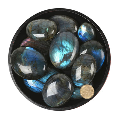 Justinstones 1LB Labradorite Tumbled Polished Natural Crystal Healing Pocket Stones Rock Collection
