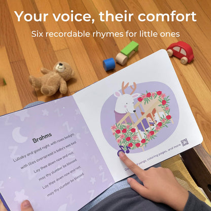 Cali's Books Hush Little Baby Recordable Music Book Toddlers 1-3 Years Old - Lullaby Rhymes Musical Book, Headphone Jack, Interactive Sound Book, Voice Recording Song Toy Children Girls Toddler Boys