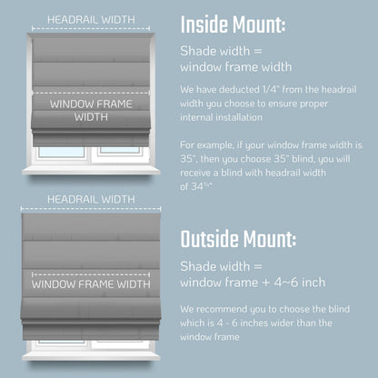 Everyday Celebration Roman Shades for Windows, Room Darkening, Cordless Pull Down, Woven Fabric Blinds & Shades, Vanilla, 23" W x 64" H