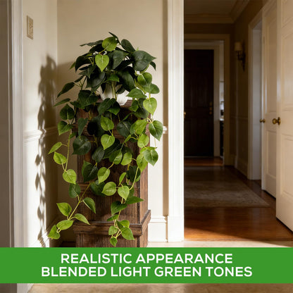 Tuvalud Fake Plants,Artificial Plants Indoor Faux Silk Hanging Pothos Fake Plants for Home Decoration, Low Cost and Easy Maintenance