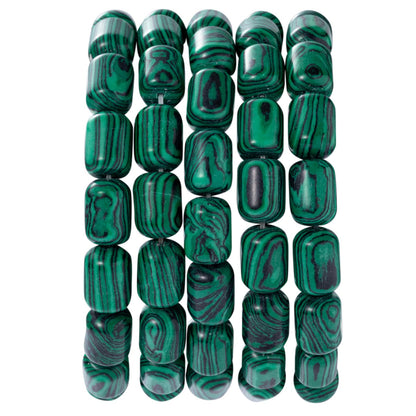 Natural Malachite Cylinder Tube Beads 10x14mm 38cm/str Loose Semi Gemstone Stone Beads for Making Bracelets Necklace