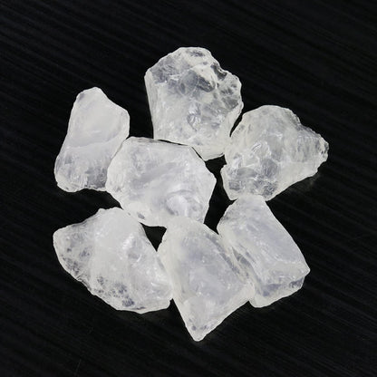 Nvzi Clear Quartz Crystal Bulk, Raw White Quartz Crystal Stones for Wicca, Reiki, and Energy Healing Crystals, Witchcraft Supplies, Rocks for Tumbling, Calcite Crystal, Hypnotic Gems(1 Lb)