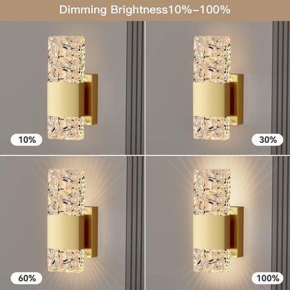 camuucci Battery Operated Wall Sconce Rechargeable Battery Powered 12000mAh Wall Light Indoor Not Hardwired Wall Lamp Fixtures for Bedroom Living Room 2Pack