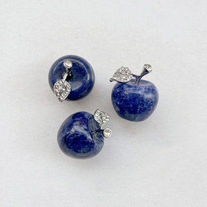 Sunshcat Natural Sodalite 1.18 Inchs Apple Crystal and Healing Stone Statues,Room Decoration Christmas Decorations Thanksgiving Gifts Office Gifts Collectibles