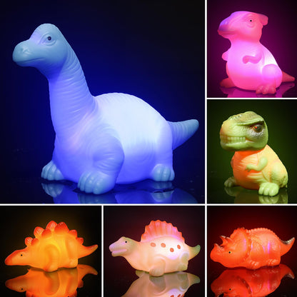 Baby Bath Toys for Toddlers 1-5, 6 Packs Light Up Floating Dinosaur Toys for Kids 1-5 Year Olds Boys Girls Halloween Xmas Birthday for Babies Age 1-5 Sensory Toys Preschool Bathtub Pool Shower Games