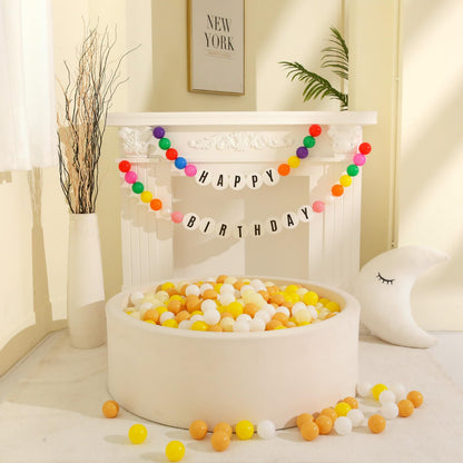 GOGOSO Ball Pit Balls for Toddlers Dogs Baby Boys Girls 2.2Inch Plasticball Toys for Kid Play Tent Birthday Slides Party Decor 170 pcs, Cream Yellow+ Macaron Yellow+ White