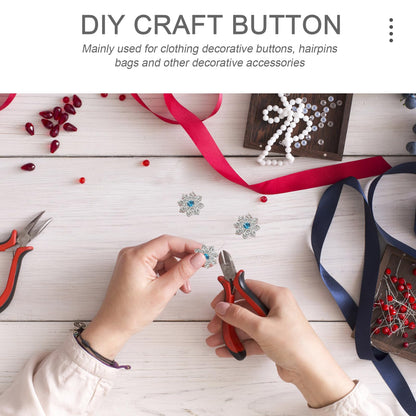 30pcs Crystal Rhinestone Snowflake Buttons Flatback Embellishments for Craft DIY Jewelry Scrapbooking
