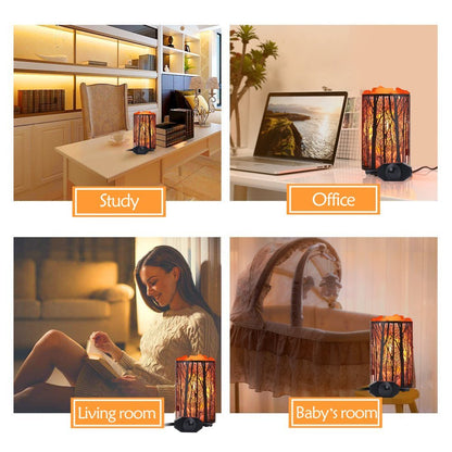 Shineled Himalayan Salt Lamp, Salt Rock Lamp Natural Night Light in Forest Design Metal Basket with Dimmer Switch (4.1 x 6.5 4.4-5lbs), 25Watt Bulbs & ETL Cord 1 Pack