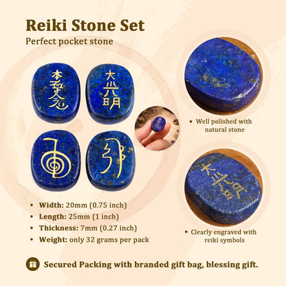 rockcloud Healing Crystal Red Jasper 4pcs Engraved Chakra Stones Palm Stone Reiki Balancing