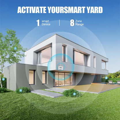 HRepair 8-Zone WiFi Smart Sprinkler Controller,Garden & Yard Smart Sprinkler Controller,Weather Intelligence,Customized Watering Schedules,App Enabled,Real-time Monitoring