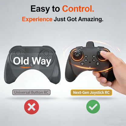 Hnvuxs Fighter Mini RC Airplane for Kids and Beginners - Hand Launch Stunt Drone with Auto Hover, 3D Flips, Easy Joystick Control, 3 Speeds, Propeller Guards, Indoor Outdoor Toy Gift