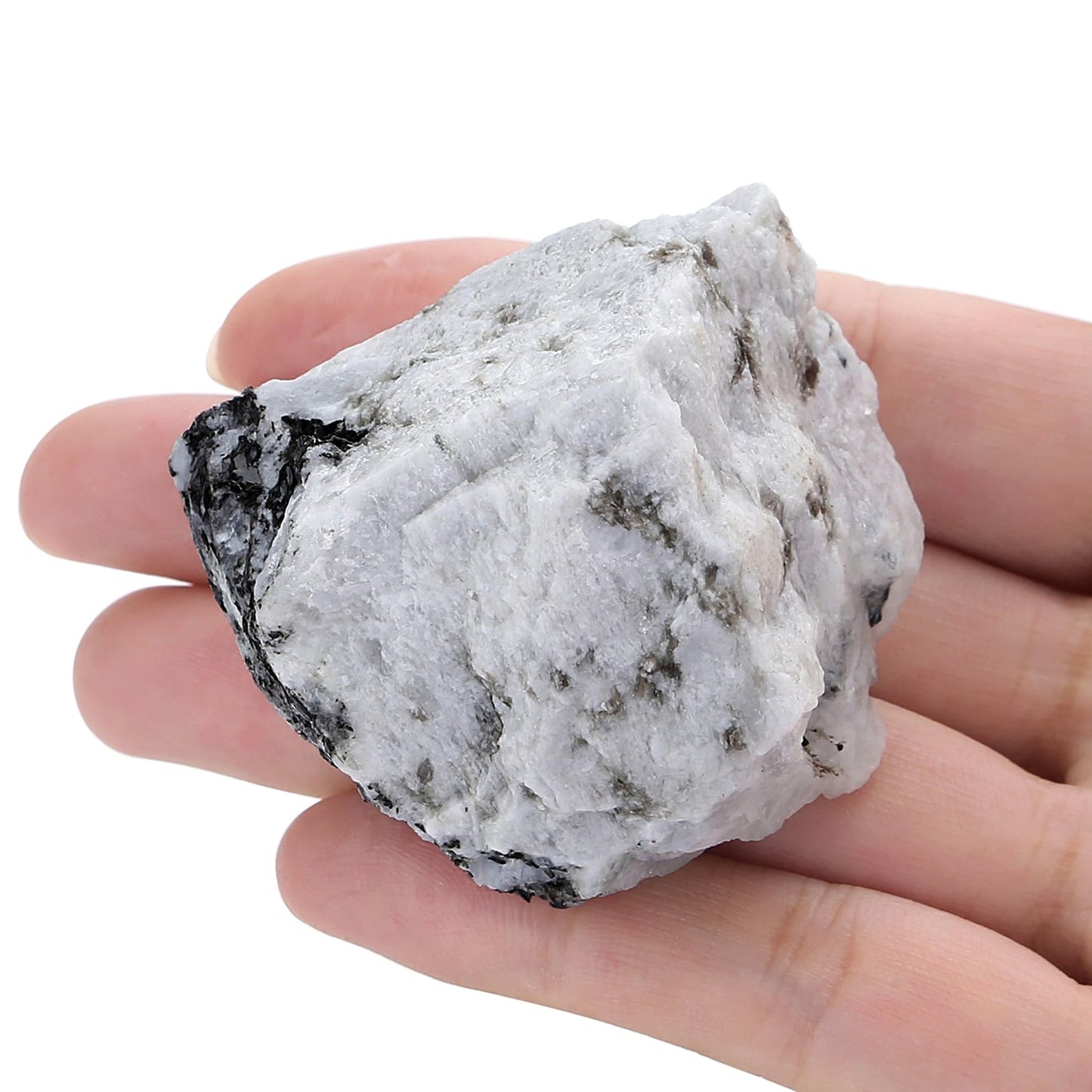 XIANNVXI Moonstone 1.8-2.2" Large Raw Crystals and Healing Stones Natural Rough Crystal Rocks for Decor Gifts Tumbling Cabbing Polishing Fountain Rocks 1PCS