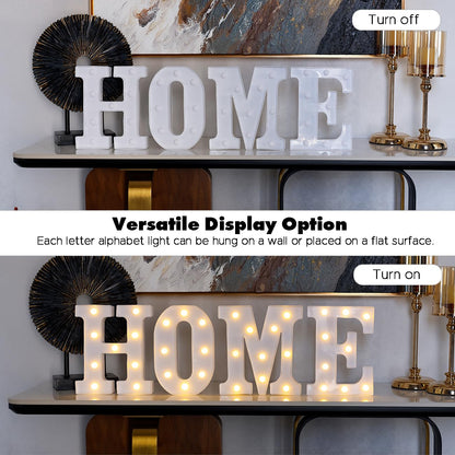 DyingSwan Small Led Marquee Letters, Light Up Letters, 8.58 Inch Led Letter Lights, Battery Powered Lighted Sign for Table, Party, Birthday, Christmas Decor (Letter L)