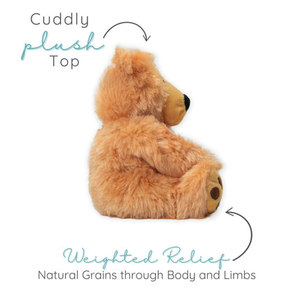 Bear Hugs - Microwavable & Weighted Plush Stuffed Animal - Heated Plushie for Warmth - Cute, Soft, Cozy Toy for Adults & Children (Boys, Girls, & Toddlers) by Warm Pals