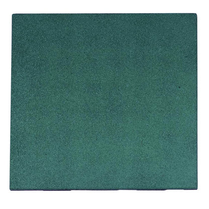 RevTime Easy DIY Interlocking Outdoor Rubber Tiles 20" x 20" x 1” Thick for Playground Use, Outdoor Gym Floor, Sports Deck, Backyard Play Area, Safety Rubber Paver (Pack of 4) Green