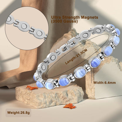 JEROOT magnetic bracelet for women men unisex, Stainless Steel
