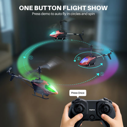 SYMA RC Helicopter, Remote Control Helicopter with 40 Mins Flight Time(2 Batteries), Auto Obstacle Avoidance, 7 LED Lights and Altitude Hold, Gifts Toys for Kids 8-12