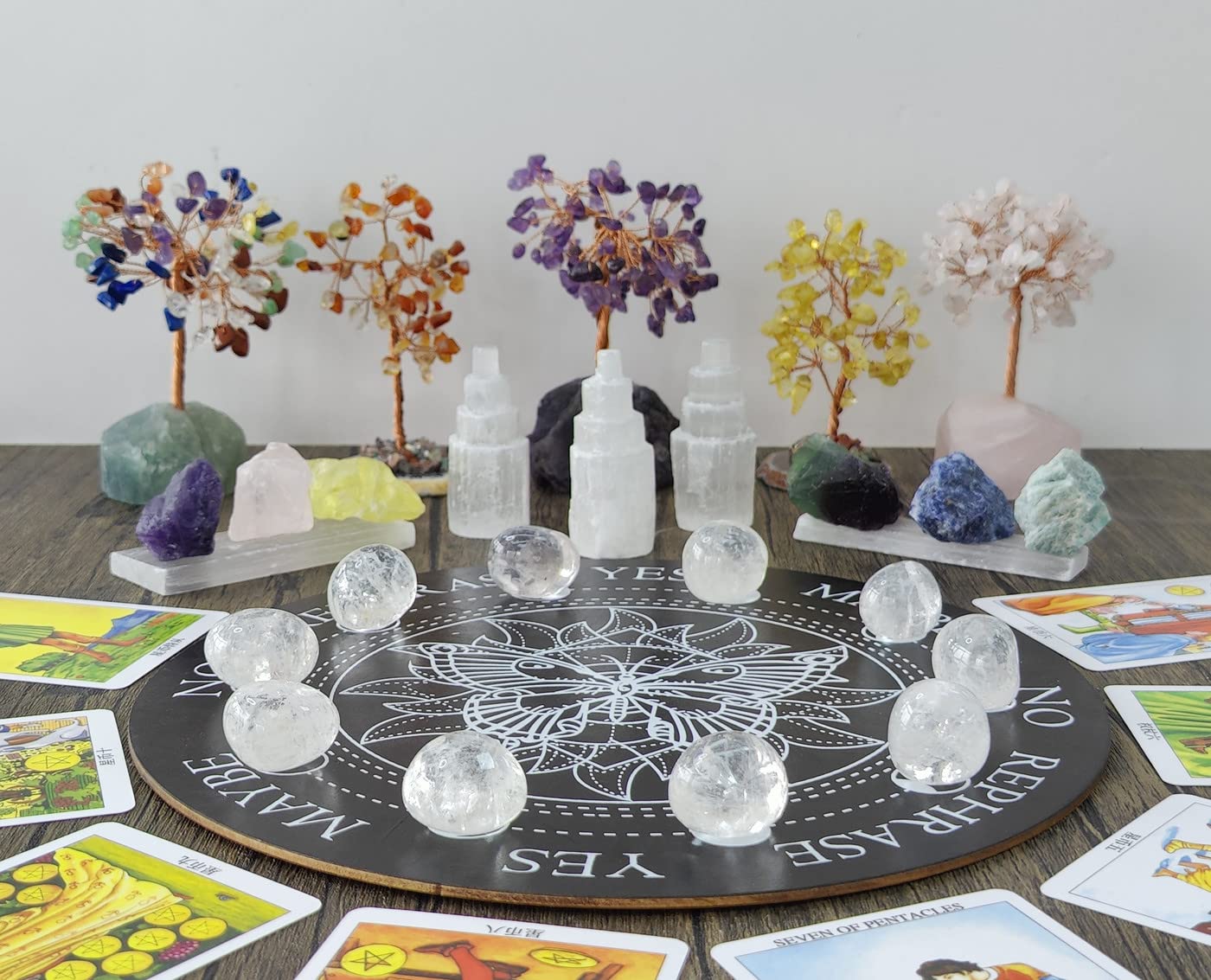 MAIBAOTA Clear Quartz Crystals Natural Healing Crystals Bulk Polished Tumbled Crystals Stones Rocks Energy Balance Crystal Gemstones Vase Filler Decorative Stones Reiki Witch Quartz Crstal