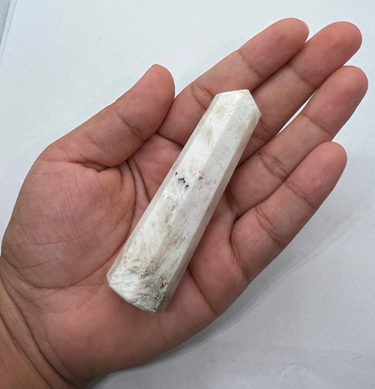 WholesaleGemShop 3 Inch Gemstones SCOLECITE Obelisk Tower Jumbo Facet Aura Rock Crystal Natural Polished Earth Wand Spirit