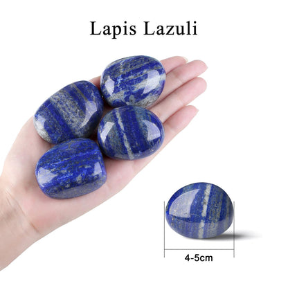 MAIBAOTA 1.6-2.0" Lapis Lazuli Crystal Large Lapis Lazuli Stone Reiki Natural Tumbled Polished Stones for Energy Witchcraft Therapy Meditation DIY Crystals for Protection