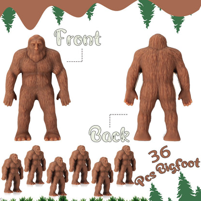 Chunful 36 Pcs Mini Bigfoot Figurines Gifts Little Sasquatch Bulk Miniature Bigfoot for Party Favors Sasquatch Fans Valentine Birthday Gifts for Men Women Home Bookcase Living Room Scenes Decor