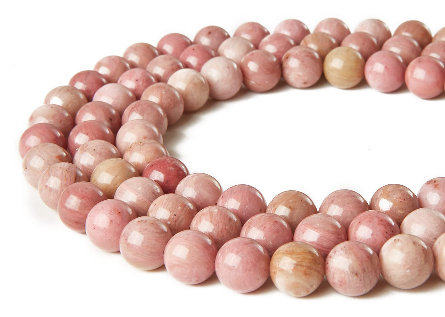 35pcs 10mm Rhodonite Beads Natural Gemstone Beads Round Loose Beads for Jewelry Making