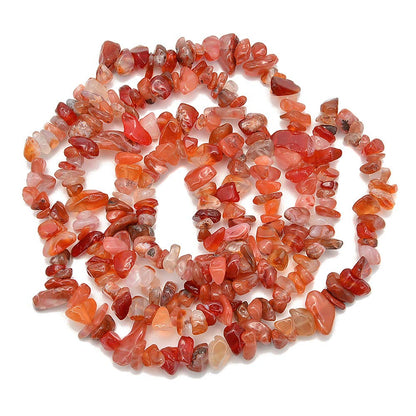 PLTbeads Gemstone Chips Natural Red Agate 3-5mm Healing Crystals Waist Bracelets Necklace Kit Irregular Stone DIY Crafts Design Jewelry Making Approxi 32 inch