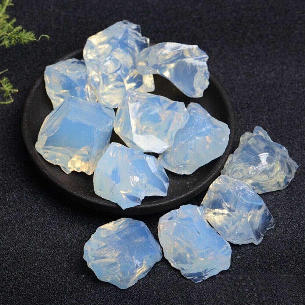 Zenkeeper 1Lb Rough Opalite Crystal Natural Raw Opalite Stones and Fountain Rocks for Tumbling, Cabbing, Polishing, Wire Wrapping, Wicca and Reiki Crystal Healing