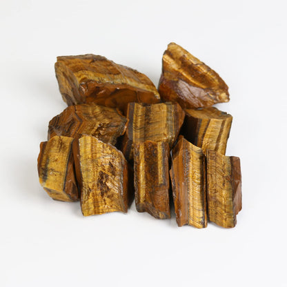 Nvzi Raw Tiger Eye Stone, Crystals and Healing Stones, Bulk Crystals, Rocks for Tumbling, Raw Crystals Bulk, Amathesis Crystal, Calcite Crystal for Decoration, Wicca, Reiki, Chakra and Energy(1LB)