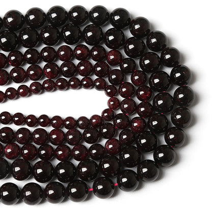 4MM 86PCS Natural Garnet Gemstone Loose Beads for Jewelry Making DIY Bracelet Crystal 1 Strand