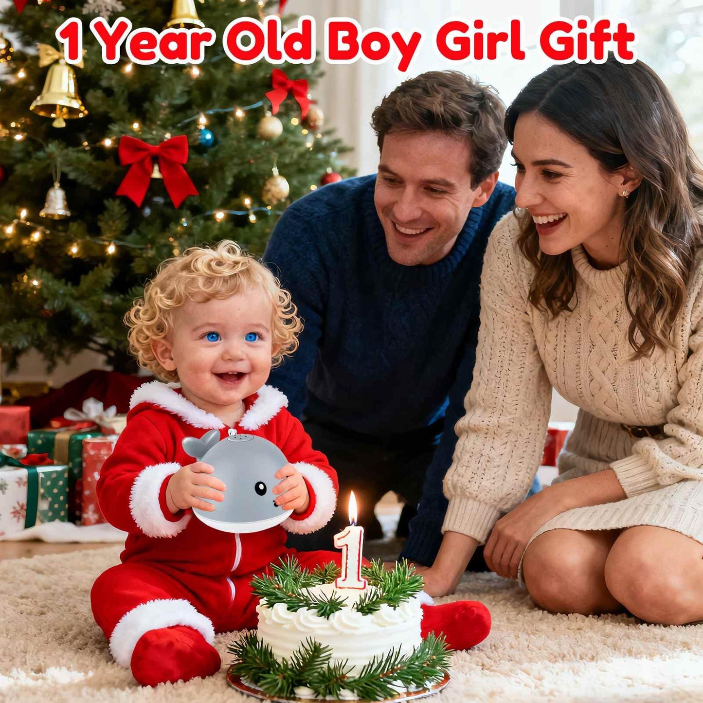 Bath Toys for Kids Ages 1-3 - Valentines Gifts Easter Basket Stuffers - 1 Year Old Girl Boy Gifts 1st First Birthday Gift - Light Up Whale Sprinkler Bathtub Water Pool Toys for Babies 6-12-18 Months