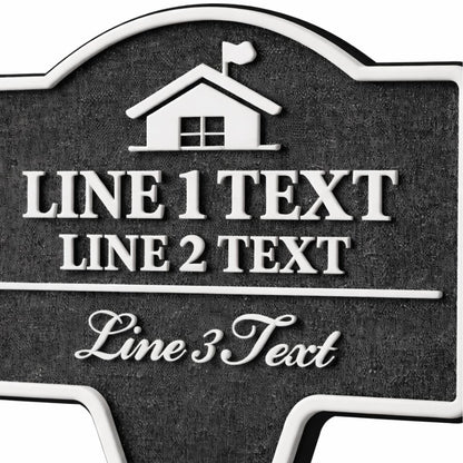 Custom Yard Stake Sign for HOA, Personalized Inground Sign For Outdoor Use, 8x10 Inches, 10x12 Inches, 11x13 Inches, 3D PETG, All-Weather, Non-Rusting, Made in USA