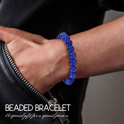 VDKIDKT Chakra Healing Bracelet 10mm Natural Lapis Lazuli Beads Bracelet for Women Men Meditation Emotion Control Stress & Anxiety Relief Bracelet(Lapis Lazuli)