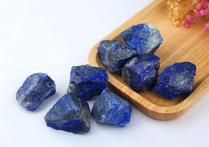 LAIDANLA 1lb 2" Lapis Lazuli Natural Rough Stones Crystal Large Raw Crystals Bulk Healing Gemstones for Reiki Healing Tumbling Fountain Rocks Wire Wrapping Decoration Cabbing Lapidary